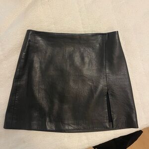 Aritzia leather skirt